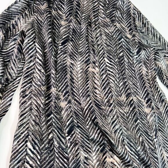 LAFAYETTE 148 Silk Button-Up Shirt Womens 14W Herringbone Tie Bow Buttoned Cuff - Picture 10 of 11